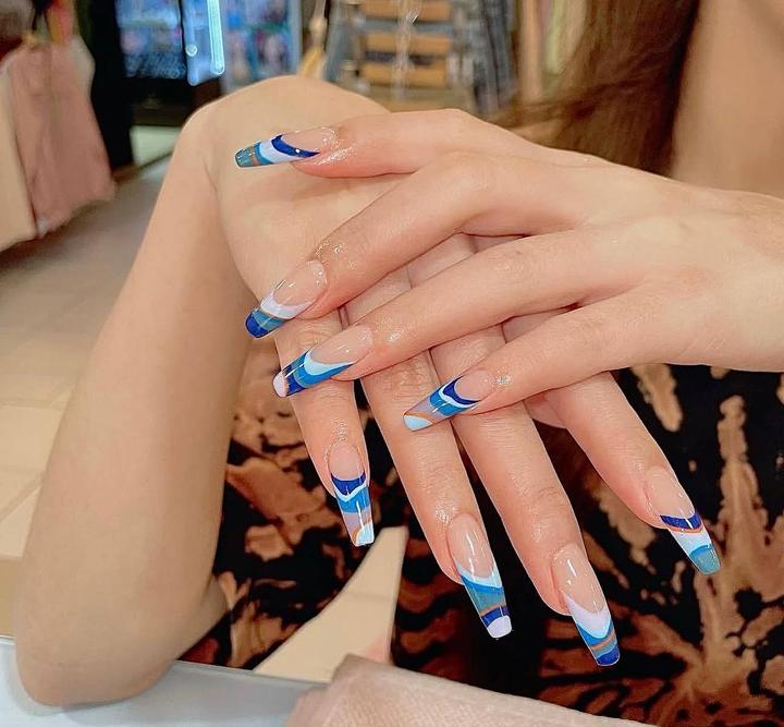 French abstract blue